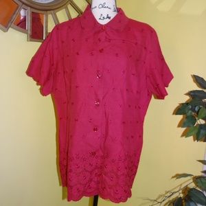 APPRAISAL PLUS WOMEN TOP SIZE 16 COLOR RED NEW